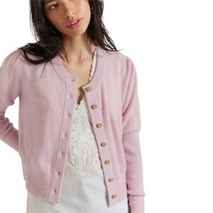Free People Sloane Cardigan Sugar Plum XS